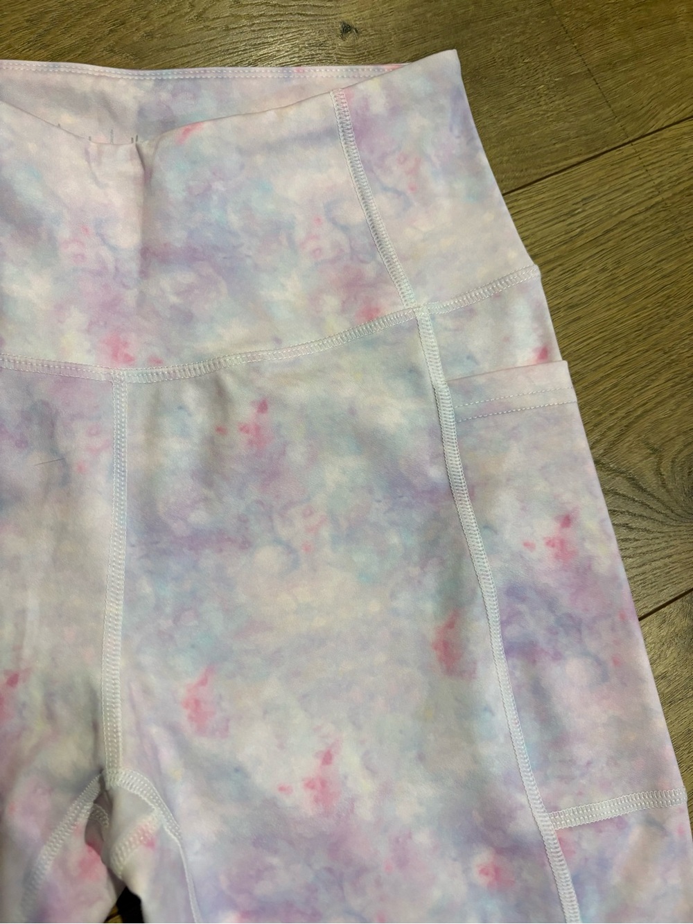 Nicole Miller Sport Women's Leggings - S - Multicolor Tie Dye Pockets - Picture 2 of 7